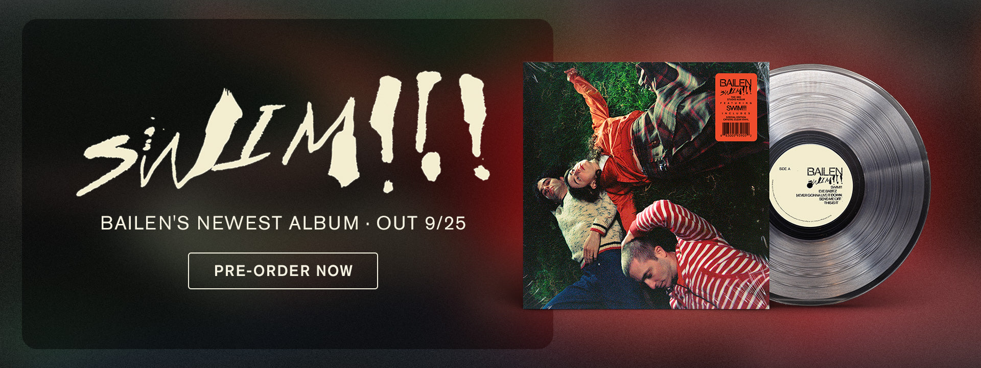 Swim!!! Bailen's Newest Album. Pre-order now. Out 9/25